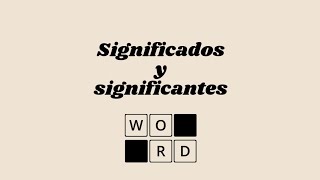 significado y significante [upl. by Adianez]