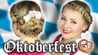 OKTOBERFEST Frisur  Einfach Geflochten  Wiesn [upl. by Atiuqehc]