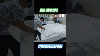 Bed Making housekeeping makeuproom youtubeshort [upl. by Oisangi]