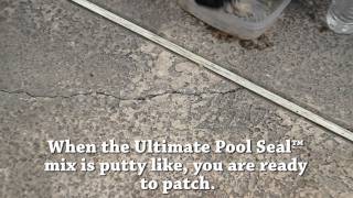 Patching Pool Deck Cracks with Ultimate Pool Seal™ [upl. by Stanford]