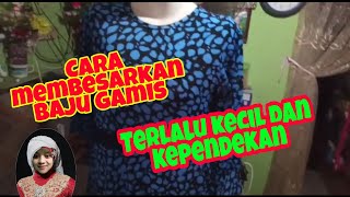 Cara membesarkan baju gamis ke kecilan dan cingkrang [upl. by Stiruc]