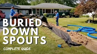 How to Bury Downspouts the Complete Guide Start to Finish 2023 [upl. by Irotal]