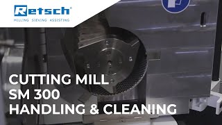 Cutting Mill SM 300  Handling amp Cleaning RETSCH cuttingmill laboratoryinstruments [upl. by Einon]