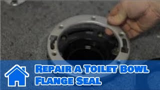 Toilet Repair  How to Repair a Toilet Bowl Flange Seal [upl. by Nibla]