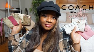 Coach Corner Zip Wristlet in Signature Leather [upl. by Airom851]