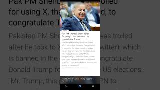 pakistan shebazsharif twitter donaldtrump congratulates congratulations trolling [upl. by Rdnaskela]