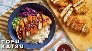 Tofu that looks like Chicken Meat  How to make Tofu quotMeatquot  Crispy Tofu Katsu Recipe [upl. by Lanoil]