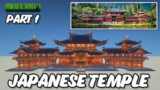 Minecraft Japanese Temple  TUTORIAL  Part 1  Build Byodoin Temple in Minecraft  Minecraft Temple [upl. by Rustice]