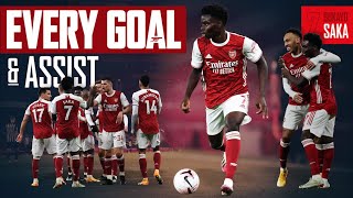 🌶 The best of Bukayo Saka  Every Goal and Assist  202021 [upl. by Nerot]