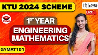 KTU BTECH FIRST YEAR SEMESTER 1amp2 2024 SCHEME ENGINEERING MATHEMATICS FREE LIVE [upl. by Mickey]