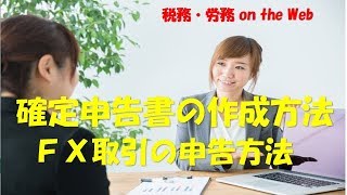 ＦＸ取引の確定申告書の作成方法 動画ですべて解説！ [upl. by Aimee]