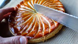 Galette des rois avec un gateau de semoule et des pommes [upl. by Ieppet]