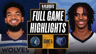 TIMBERWOLVES at GRIZZLIES  FULL GAME HIGHLIGHTS  April 26 2022 [upl. by Irah]