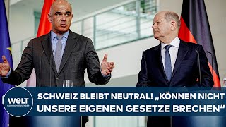 SCHWEIZ BLEIBT NEUTRAL quotMan kann nicht verlangen dass wir unsere eigenen Gesetze brechenquot  Berset [upl. by Hussey]