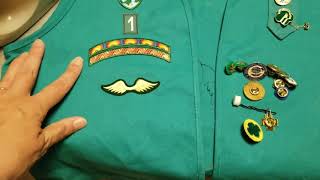 Girl Scout Junior Vest  Where and how to sew badges and patches [upl. by Anairb]