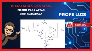Filtros de segundo orden Filtro Pasa Altos ACTIVO Config SallenKey 1 [upl. by Ecyal]