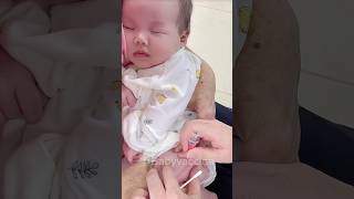 Baby Vaccine action at hospital 🏥 and funny 😂 baby love cute family babygirl happy funny [upl. by Inavihs611]