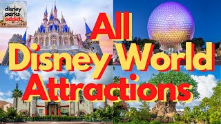 Walt Disney World ATTRACTION GUIDE  All Rides in All Four Parks  2021  Orlando Florida [upl. by Lehrer]