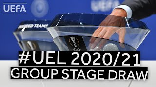 UEFA EUROPA LEAGUE 202021 Group Stage Draw [upl. by Heins]