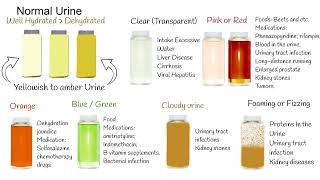 Understanding Urine Color Foamy urine Dark Urine Red Urine Green Urine Cloudy Urine [upl. by Anailuy]