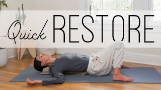 Quick Restorative Yin  Gentle Yoga Practice [upl. by Eeniffar]