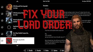 Skyrim Load order tips and tricks  Skyrim load order ps4 Skyrim load order tutorial [upl. by Zenia]