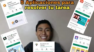 5 APLICACIONES PARA RESOLVER TU TAREA [upl. by Sirtaeb]