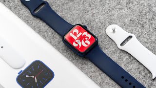 Apple Watch Series 6 UNBOXING  BLUE ALUMINUM [upl. by Sible490]