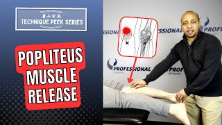 How to do a popliteus trigger point release for better knee extension  Technique Peek Series [upl. by Namreh]