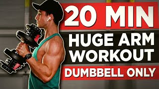 20 MIN DUMBBELL ARMS WORKOUT AT HOME FOLLOW ALONG [upl. by Man]