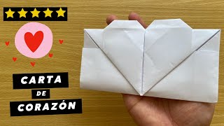 Como hacer una carta de corazón con papel [upl. by Lesslie]