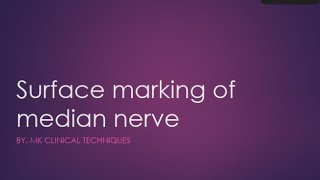 surface marking of median nerve median nerve surface anatomy [upl. by Azmuh]