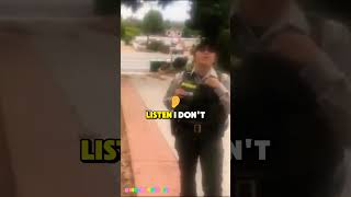 Female Karen Cop Trespassing On Private Property Cant Be Told To Leave😑 [upl. by Kcinemod]