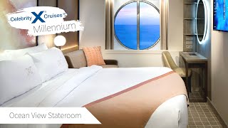 Oceanview Stateroom  Full Walkthrough Tour amp Review 4K  Celebrity Millennium  2021 [upl. by Kopaz]