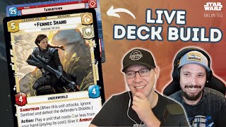 💥 Lets Build A Fennec Shand Deck  Star Wars Unlimited Deck Tech [upl. by Annaili]