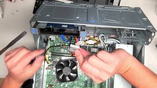 DELL Inspiron 3668 Disassembly RAM SSD Hard Drive Upgrade Repair Power Supply Replacement [upl. by Hgielak593]