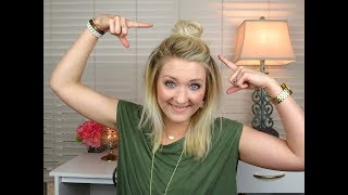 Easy HalfUp Top Knot Tutorial [upl. by Sira]