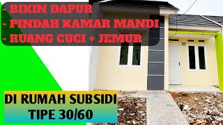 BIKIN DAPUR  PINDAH KAMAR MANDI  BIKIN RUANG CUCI amp JEMUR  RUMAH SUBSIDI TIPE 3060 [upl. by Melesa462]