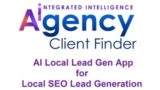 AI Local Lead Gen App for Local SEO Lead Generation  Agency Client Finder AI [upl. by Ahtelat]