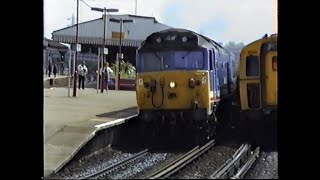 British Rail Network SouthEastBasingstoke with Class 47 50 Wessex Electric amp DEMU June 1991 [upl. by Dodds]