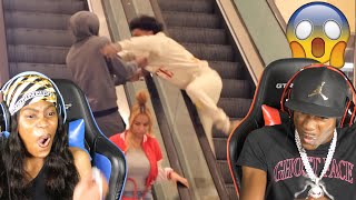 ESCALATOR PRANK GONE WRONG 😱😱😱 [upl. by Holle]