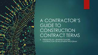 Laymans Guide to Contract Terms Edited Video [upl. by Cross]