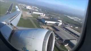 McDonnell Douglas MD11 KLM Farewell Flight window view take off [upl. by Other369]