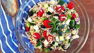 Side Dish Recipe Mediterranean Style Orzo Salad by Everyday Gourmet with Blakely [upl. by Verdha]