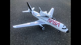 Xfly Twinliner 40mm Space Shuttle Piggy back Maiden Flight [upl. by Loree]