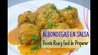 Albóndigas en Salsa  Recetas Fáciles Cocina con Kaju [upl. by Genovera]