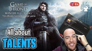 Talent Guide ⚔️ Game of Thrones Winter is Coming ⚔️ English [upl. by Bortman]