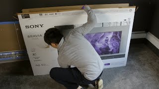 Sony A8 A8H OLED TV Unboxing  Picture Settings [upl. by Timothy]