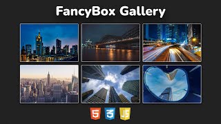 Галерея изображений FancyBox используя HTML CSS amp JavaScript  FancyBox Gallery [upl. by Seiter]