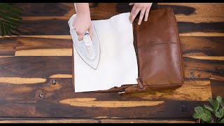 How to iron Leather  Remove Leather Wrinkles  Leder bügeln  Falten aus Leder entfernen [upl. by Audrie]